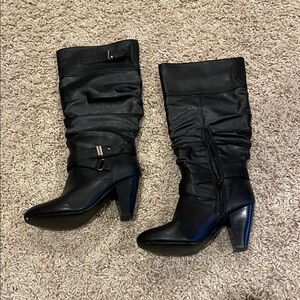 Rampage Black Heeled Boots